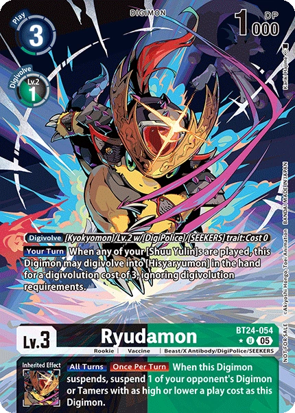 [ALTERNATE ART] Ryudamon (BT24-054) U Box Topper - Digimon Time Stranger