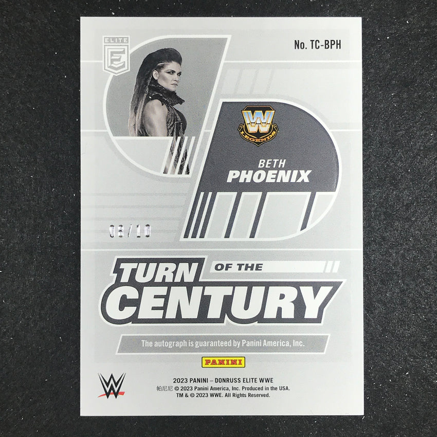 2023 Donruss Elite WWE Beth Phoenix Turn Of The Century Auto Gold 8/10