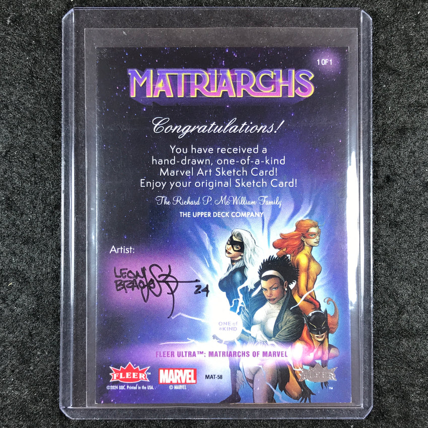 2024 Matriarchs of Marvel BETSY BRADDOCK Artist Sketch 1/1 LEON BRAOJOS