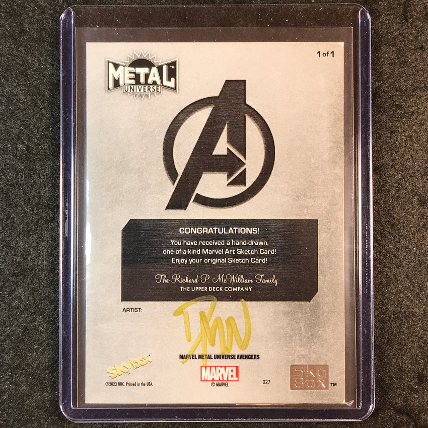 2024 Marvel Metal Universe Avengers BLACK BOLT Artist Sketch 1/1 DON MARK NOCEDA