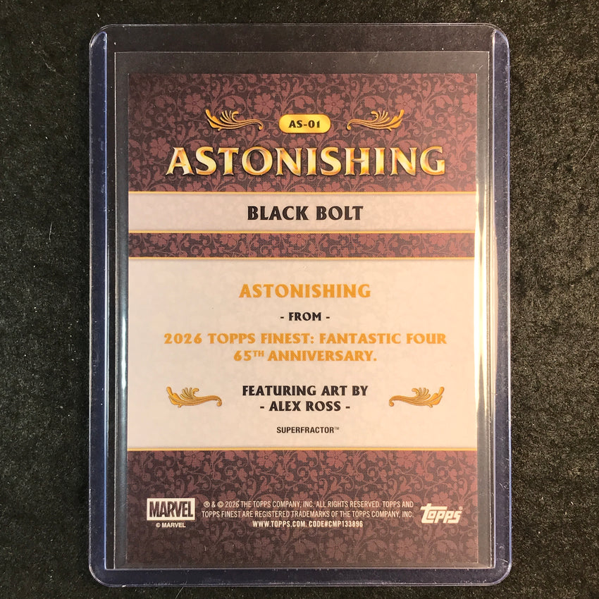2026 Topps Finest Fantastic Four BLACK BOLT Astonishing Superfractor 1/1 #1