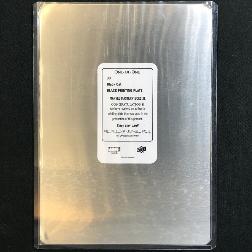 2024 Marvel Masterpieces XL BLACK CAT Black Printing Plate 1/1 #33