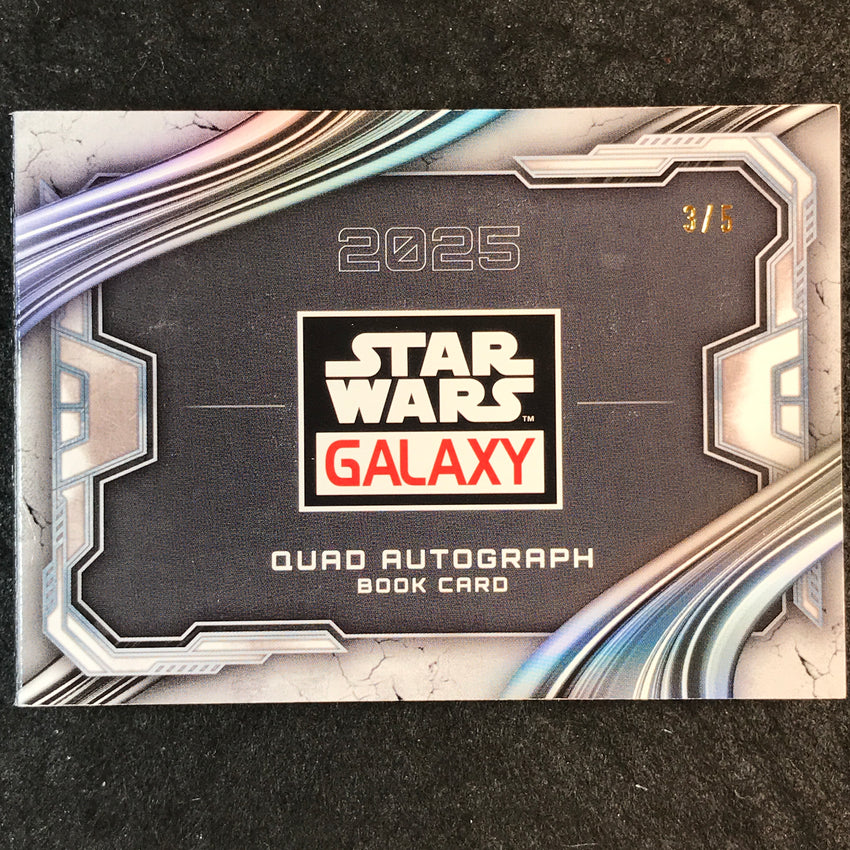 2025 Star Wars Chrome Galaxy JUDE LAW NICK FROST HALELL ET AL Quad Auto 3/5
