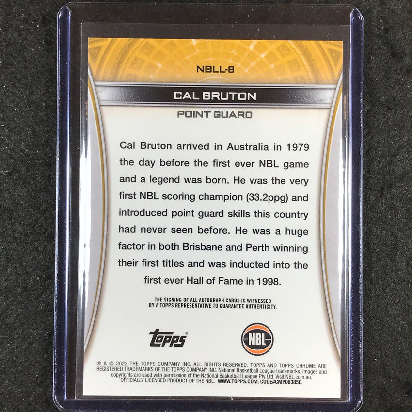 2022-23 Topps Chrome NBL CAL BRUTON Legends Auto Superfractor 1/1