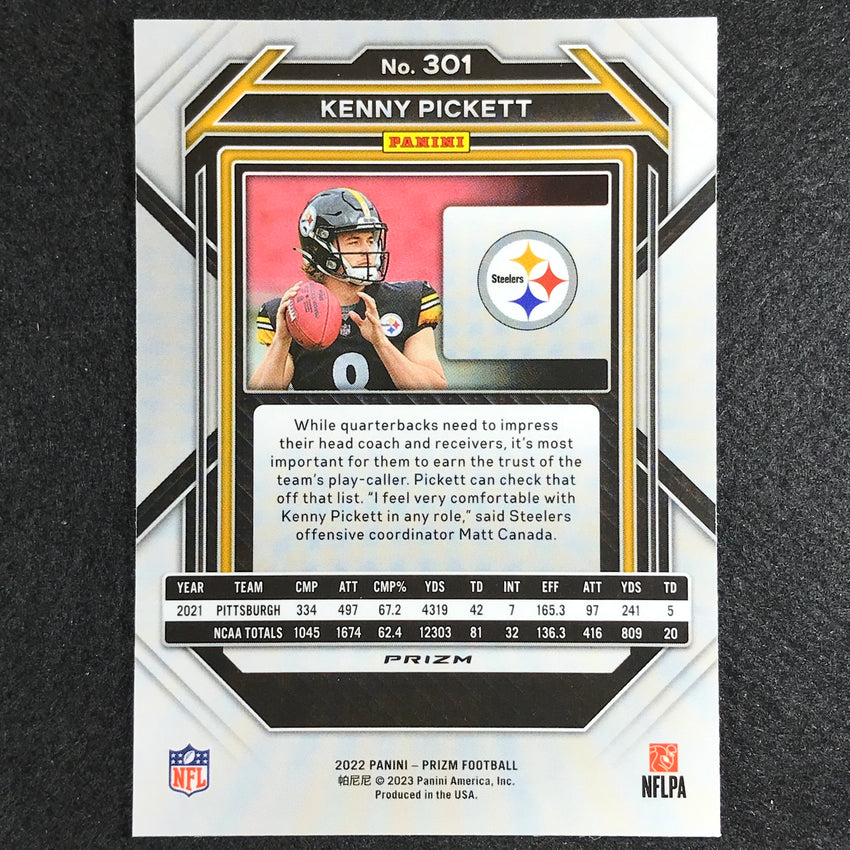 2022 Prizm Kenny Pickett Rookie Silver Prizm No 301