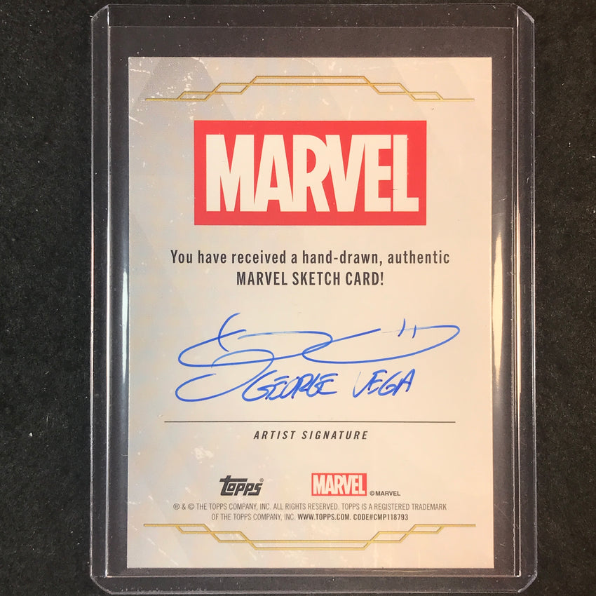 2025 Topps Chrome Marvel Studios CABLE Artist Sketch 1/1 GEORGE VEGA