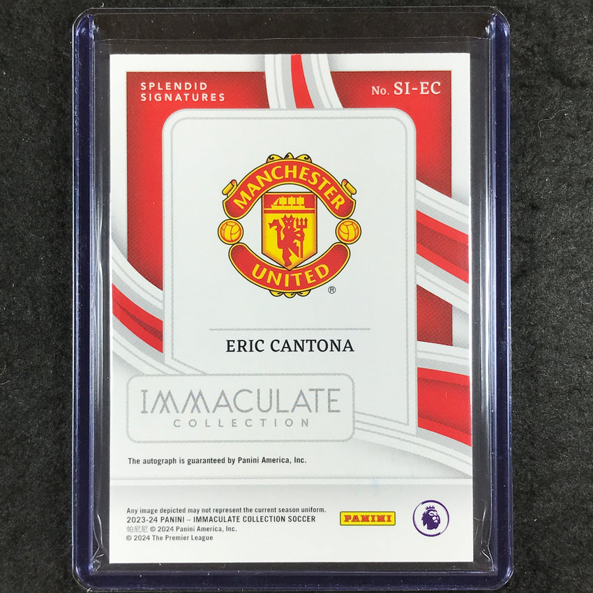 2023-24 Immaculate Soccer ERIC CANTONA Numbers Auto Ruby Red 8/10