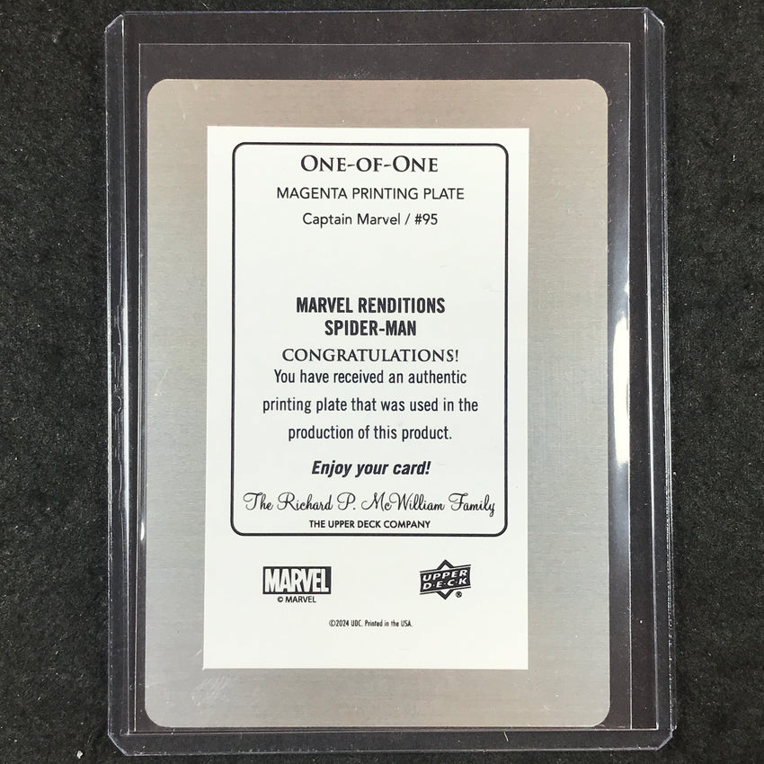 2024 Marvel Renditions CAPTAIN MARVEL Magenta Printing Plate 1/1 #95