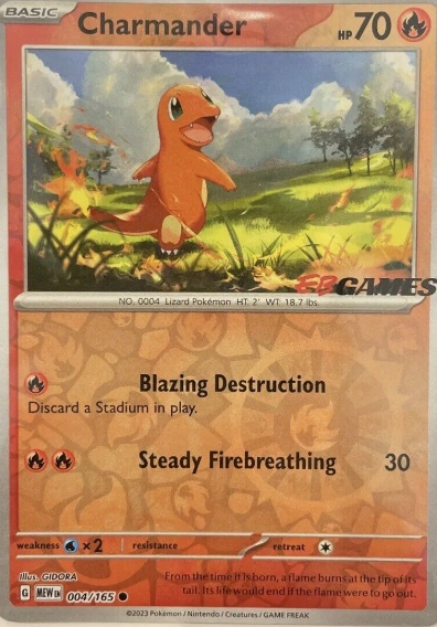 SEALED] Charmander - 004/165 - EB Games Stamped Promo – Cherry