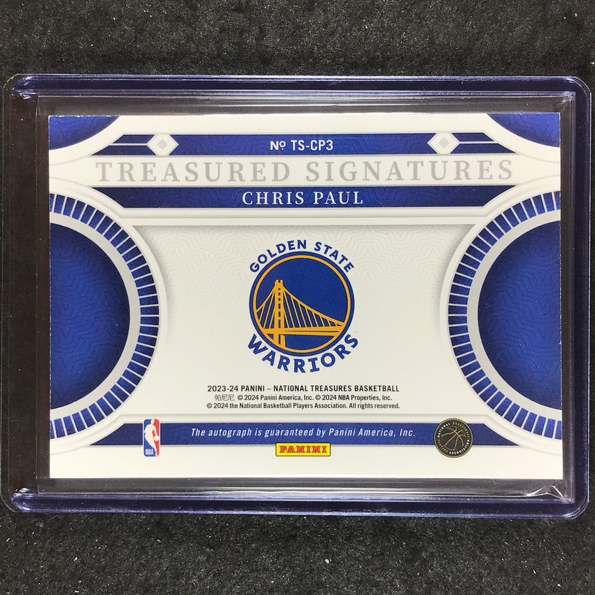 2023-24 National Treasures CHRIS PAUL Treasured Signatures Auto Gold 9/10