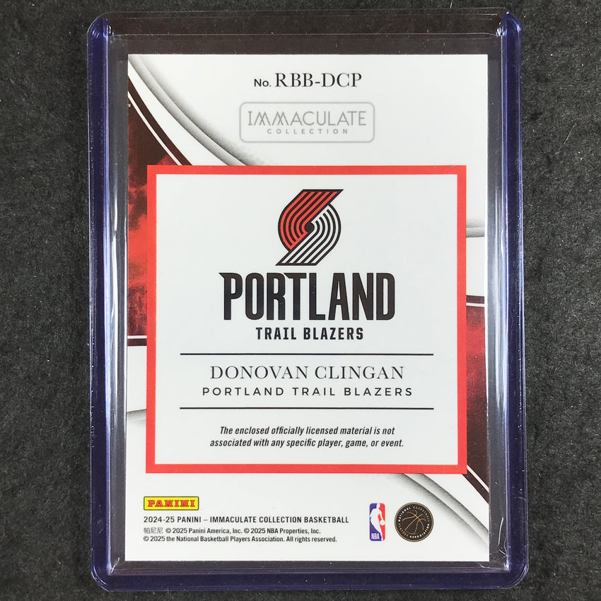 2024-25 Immaculate DONOVAN CLINGAN Rookie Jumbo Basketballs Relic Platinum 1/1