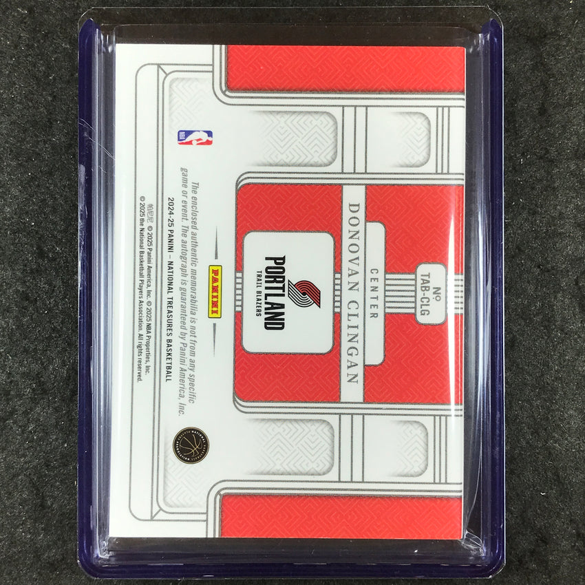 2024-25 National Treasures DONOVAN CLINGAN Rookie Auto Logo Patch Booklet 1/10