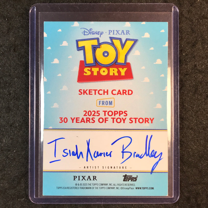 2025 Topps Toy Story OLD TIMER Artist Sketch 1/1 ISIAH XAVIER BRADLEY