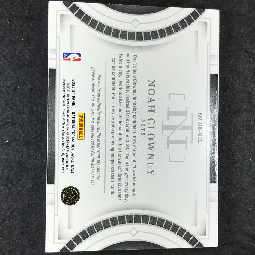 2023-24 National Treasures NOAH CLOWNEY Rookie Jersey Number Auto Booklet 15/25