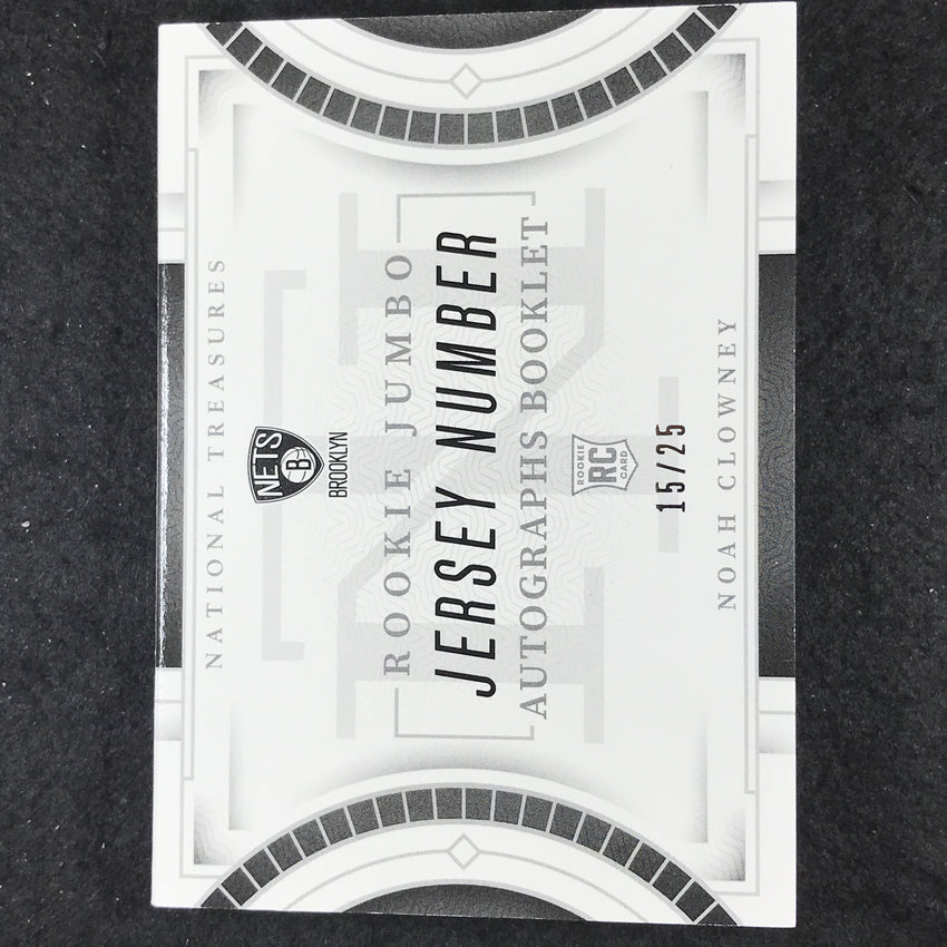 2023-24 National Treasures NOAH CLOWNEY Rookie Jersey Number Auto Booklet 15/25