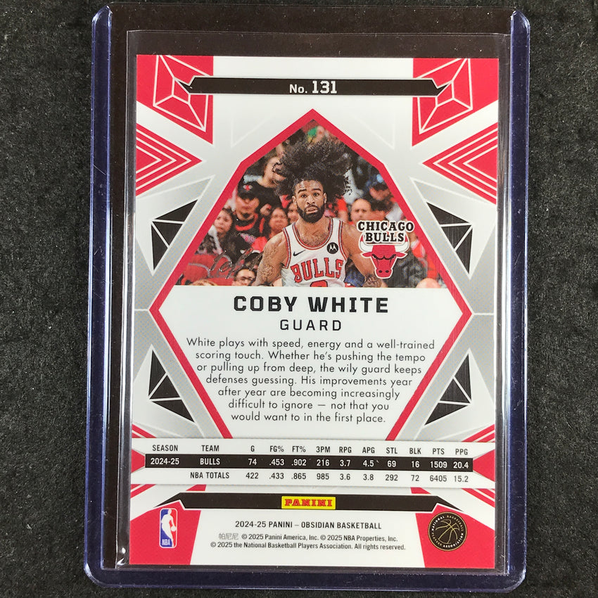 2024-25 Obsidian COBY WHITE Base Ashen Flood 1/1 #131