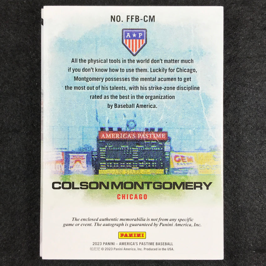 2024 Boys of Summer COLSON MONTGOMERY Fame Update Jersey Auto Booklet 35/75