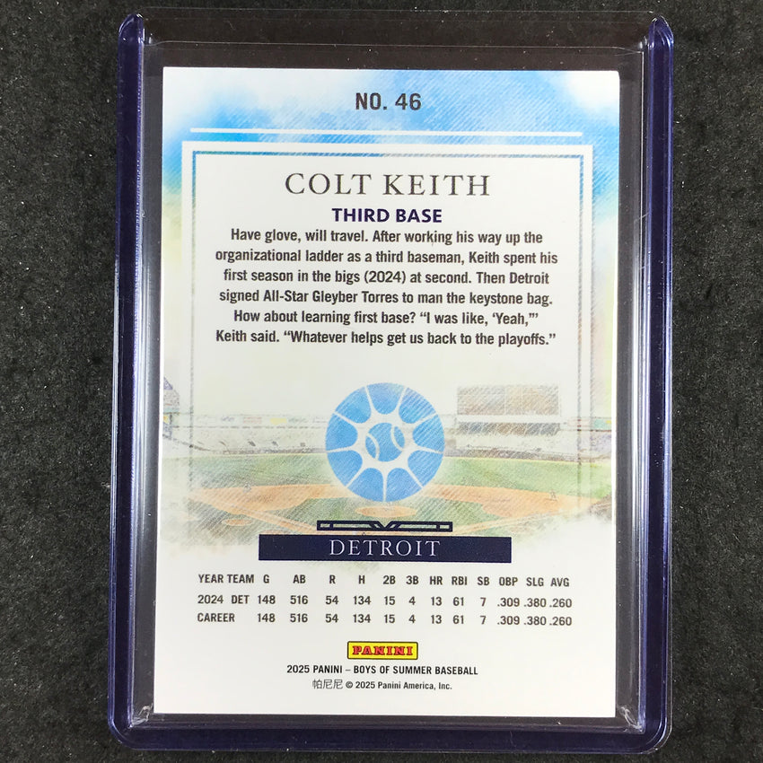 2025 Boys of Summer COLT KEITH Base Platinum 1/1 #46