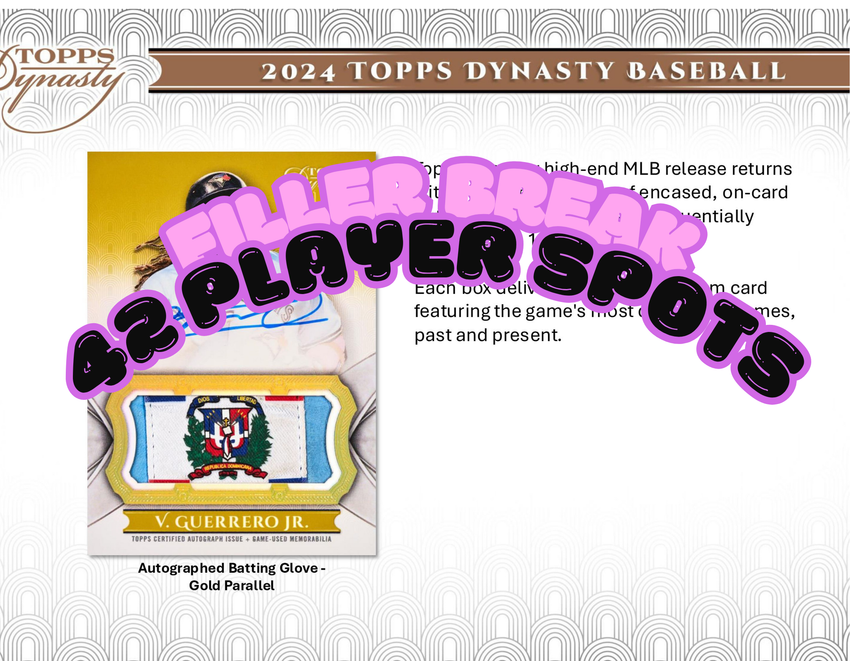 42x DYNASTY PLAYER FILLER '24 Topps Update Series Jumbo 1-PACK Break #28876 - Random Team - Aug 11 (4pm)