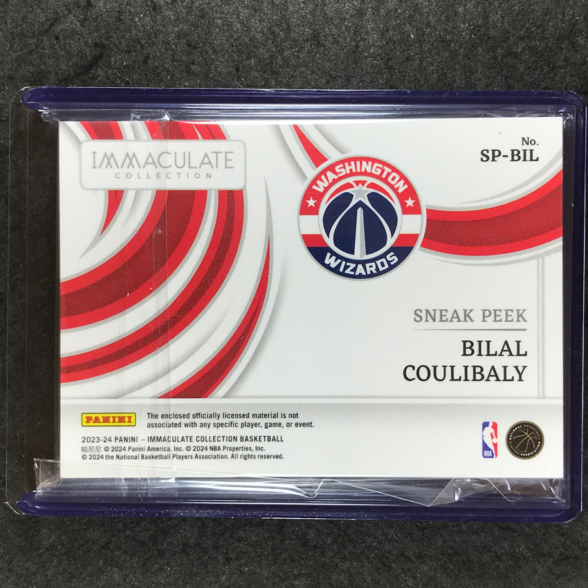 2023-24 Immaculate BILAL COULIBALY Rookie Sneak Peek Tongue Logo 1/1 Giannis