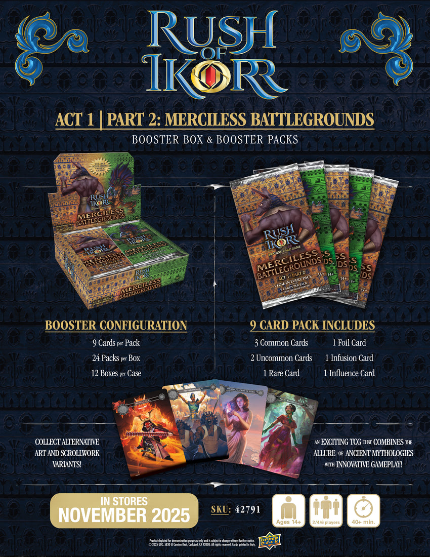 2025 Upper Deck Rush of Ikorr TCG Act 1 - Part 2 Merciless Battlegrounds Booster Box