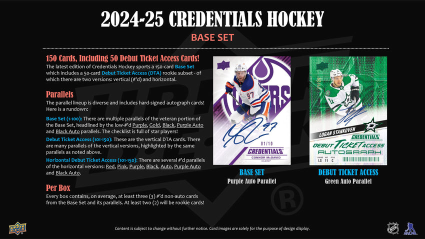 2024-25 Upper Deck Credentials Hockey Hobby Box