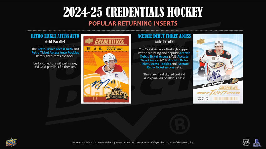 2024-25 Upper Deck Credentials Hockey Hobby Box