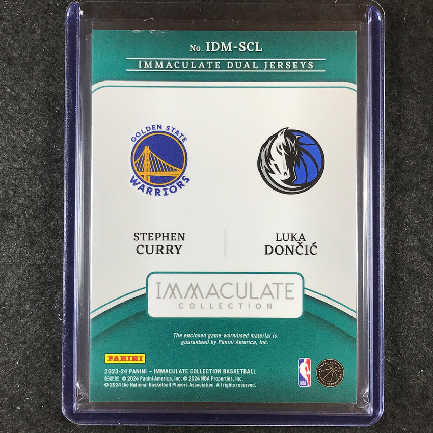 2023-24 Immaculate STEPHEN CURRY LUKA DONCIC Dual Jerseys Relic 88/99