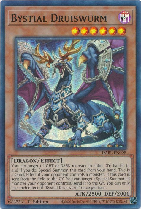 Bystial Druiswurm - DABL-EN008 - Super Rare 1st Edition