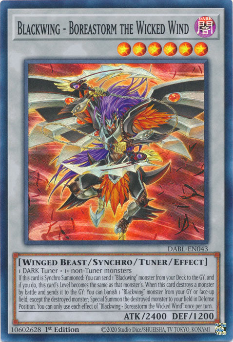 Blackwing - Boreastorm The Wicked Wind - DABL-EN043 - Super Rare 1st Edition