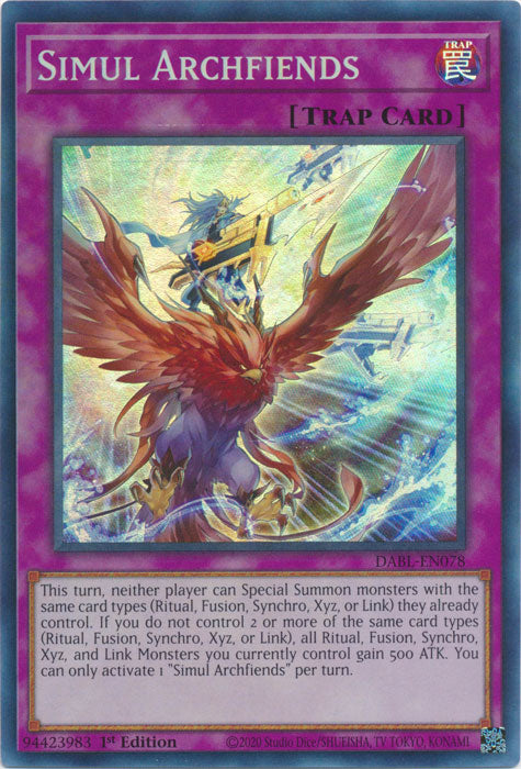 Simul Archfiends - DABL-EN078 - Super Rare 1st Edition