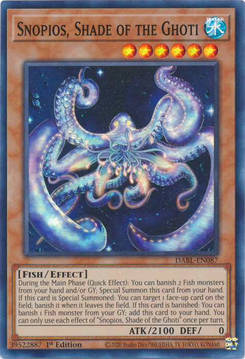 Snopios Shade Of The Ghoti - DABL-EN087 - Super Rare 1st Edition