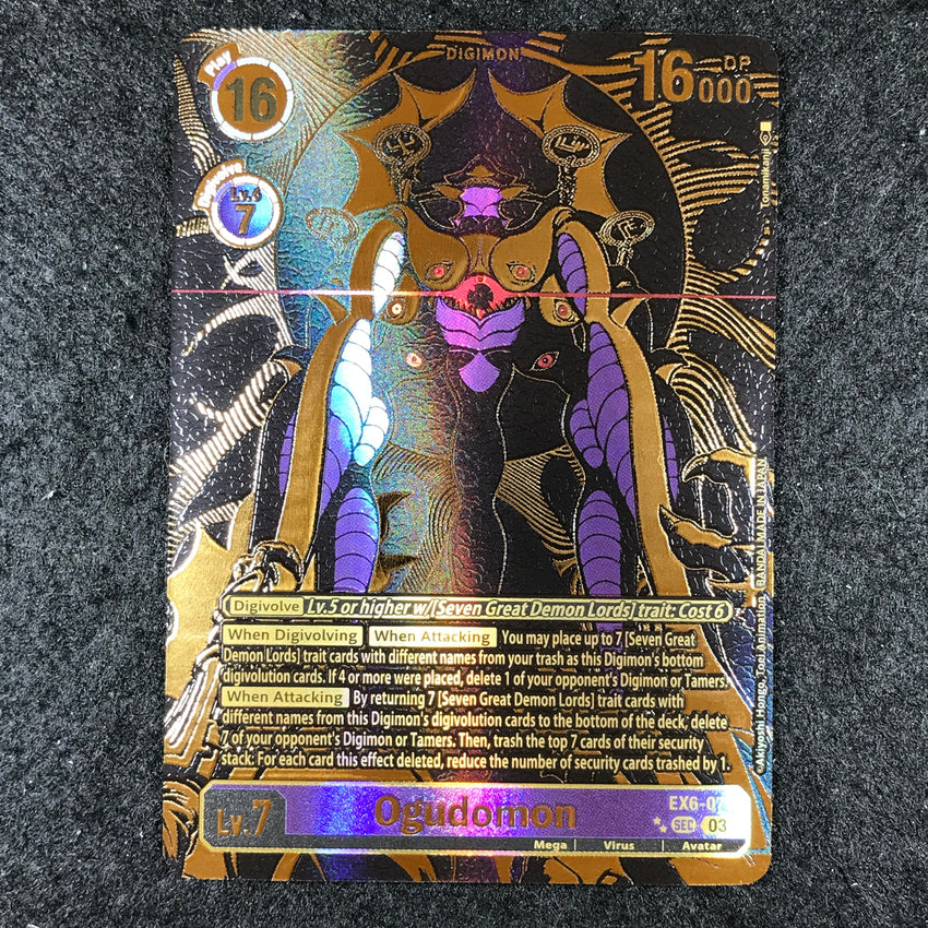 TEXTURED FOIL Ogudomon - EX6-073 - 2-STAR SEC Infernal Ascension