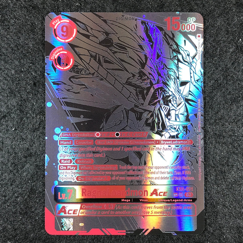 TEXTURED FOIL Ragnaloardmon Ace - EX6-011 - SP Infernal Ascension
