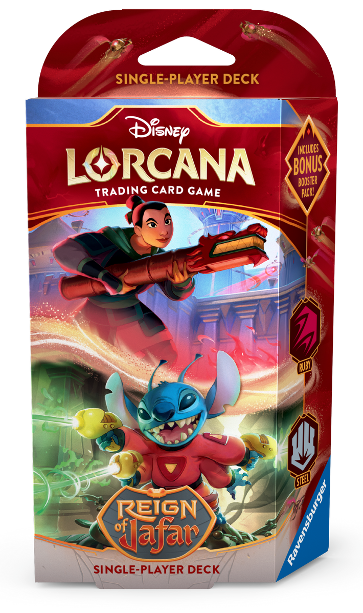 Lorcana TCG Disney Reign of Jafar Starter Deck - Mulan & Stitch [RUBY / STEEL]