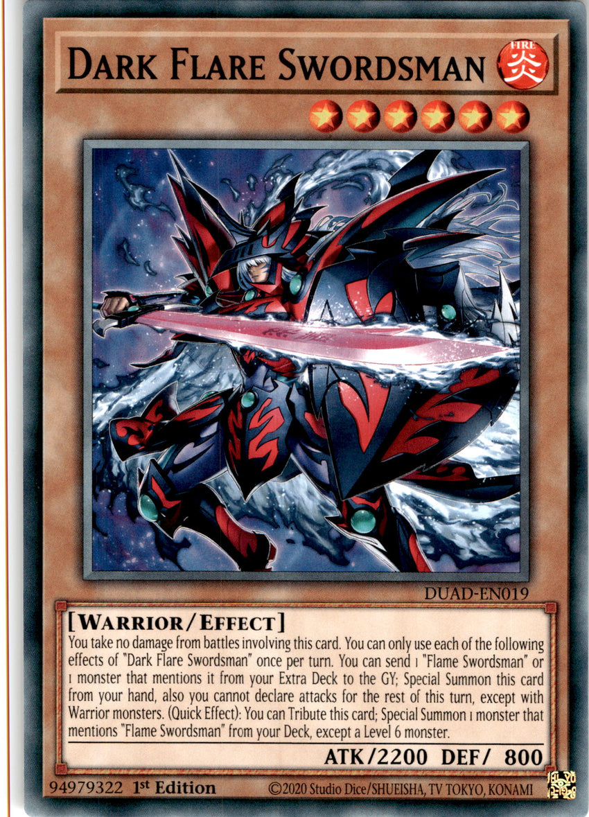 Dark Flare Swordsman - DUAD-EN019 - Common 1st Edition