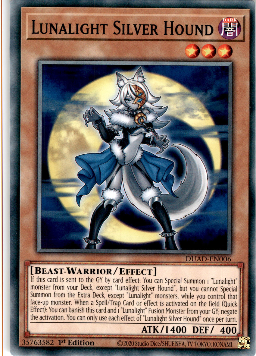 Lunalight Silver Hound - DUAD-EN006 - Common 1st Edition