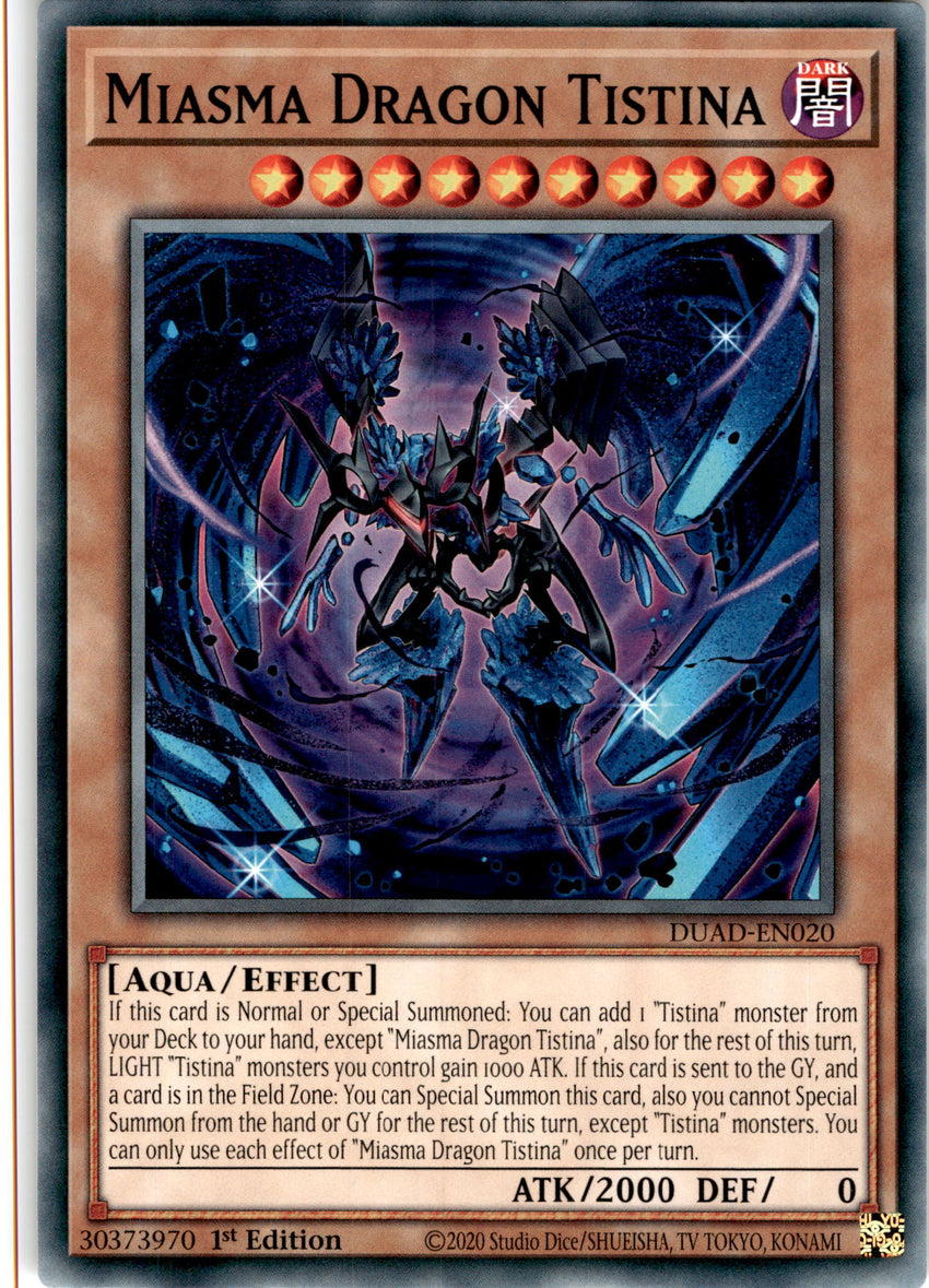 Miasma Dragon Tistina - DUAD-EN020 - Common 1st Edition