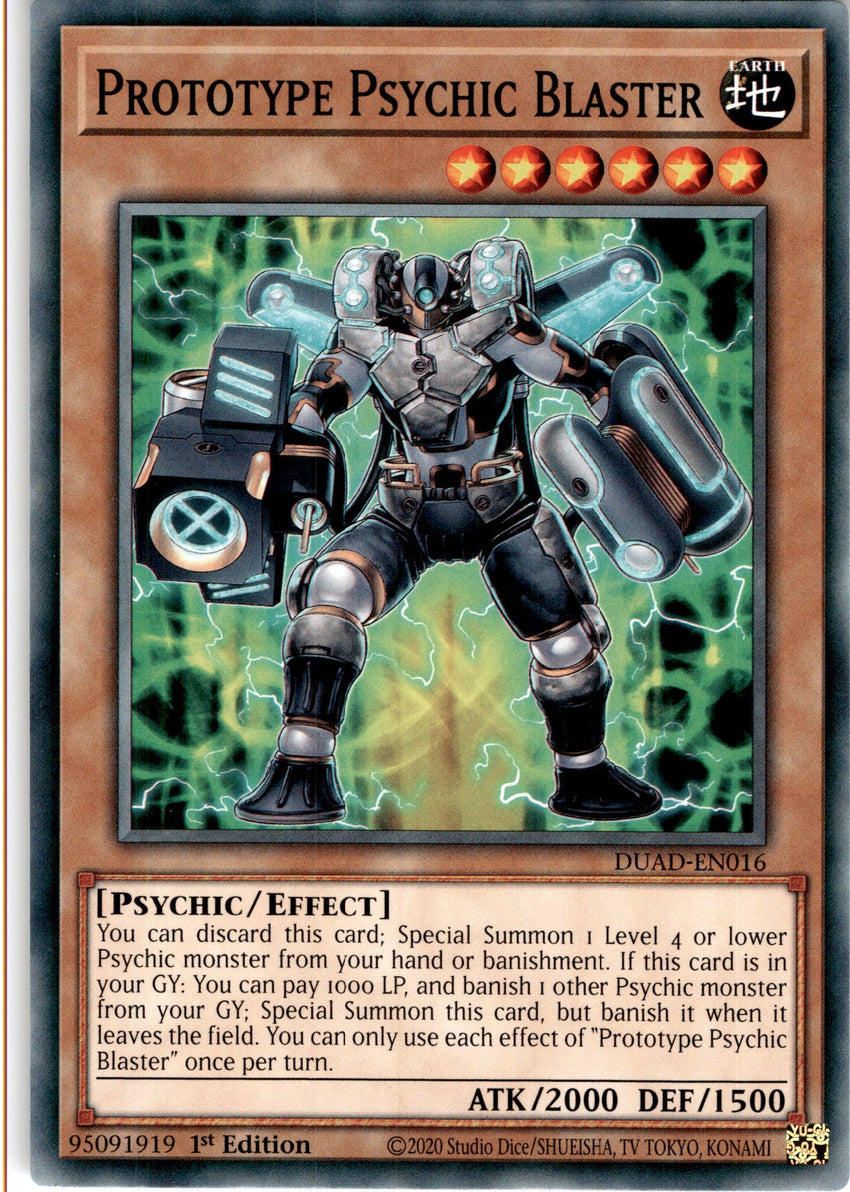 Prototype Psychic Blaster - DUAD-EN016 - Common 1st Edition