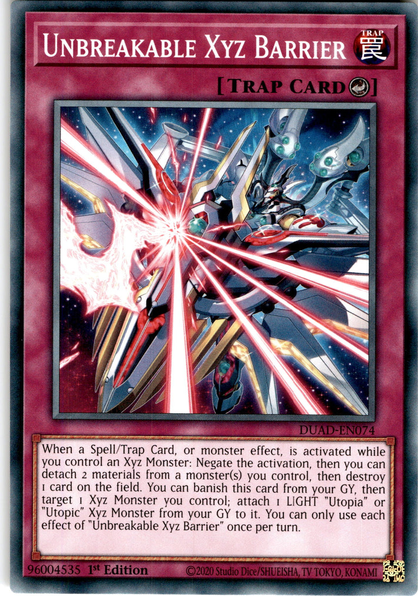 Unbreakable Xyz Barrier - DUAD-EN074 - Common 1st Edition