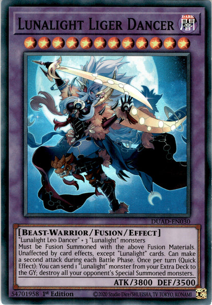 yugioh lunalight cards DUAD-EN030 - Lunalight Liger Dancer - Super Rare