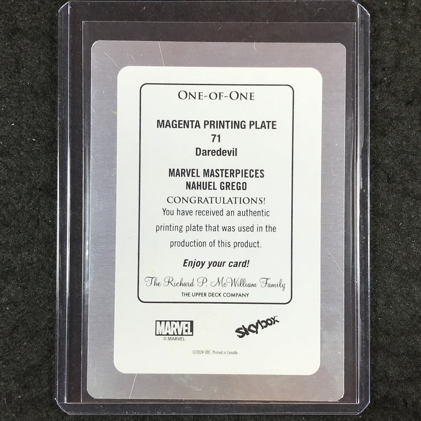 2024 Marvel Masterpieces Nahuel Grego DAREDEVIL Magenta Printing Plate 1/1 #71