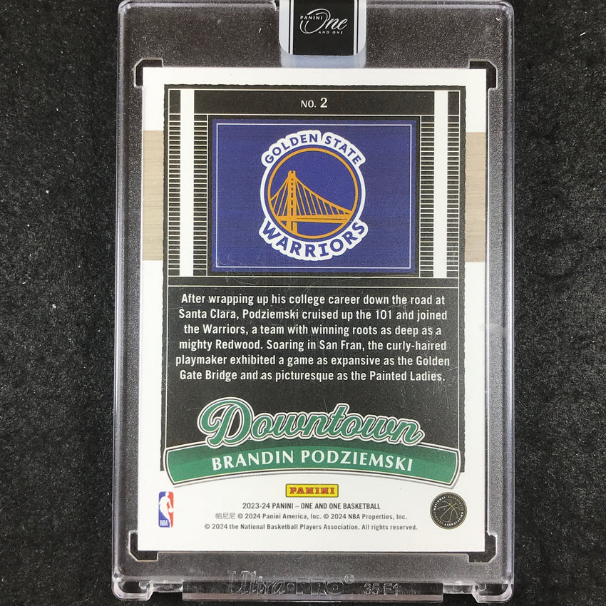 2023-24 One and One BRANDIN PODZIEMSKI Rookie Downtown SSP #2