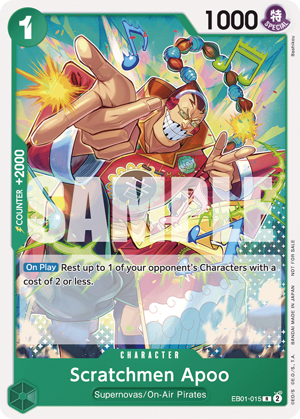 [ALTERNATE ART] Scratchmen Apoo - EB01-015 (Alternate Art) - R [PRB-02] Premium Booster - THE BEST - VOL. 2