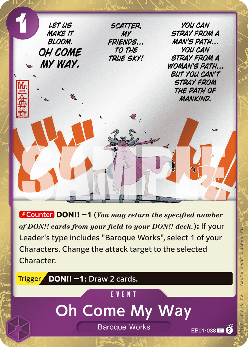 Oh Come My Way EB01-038 -  [PIRATE FOIL]  [PRB-02] Premium Booster - THE BEST - VOL. 2