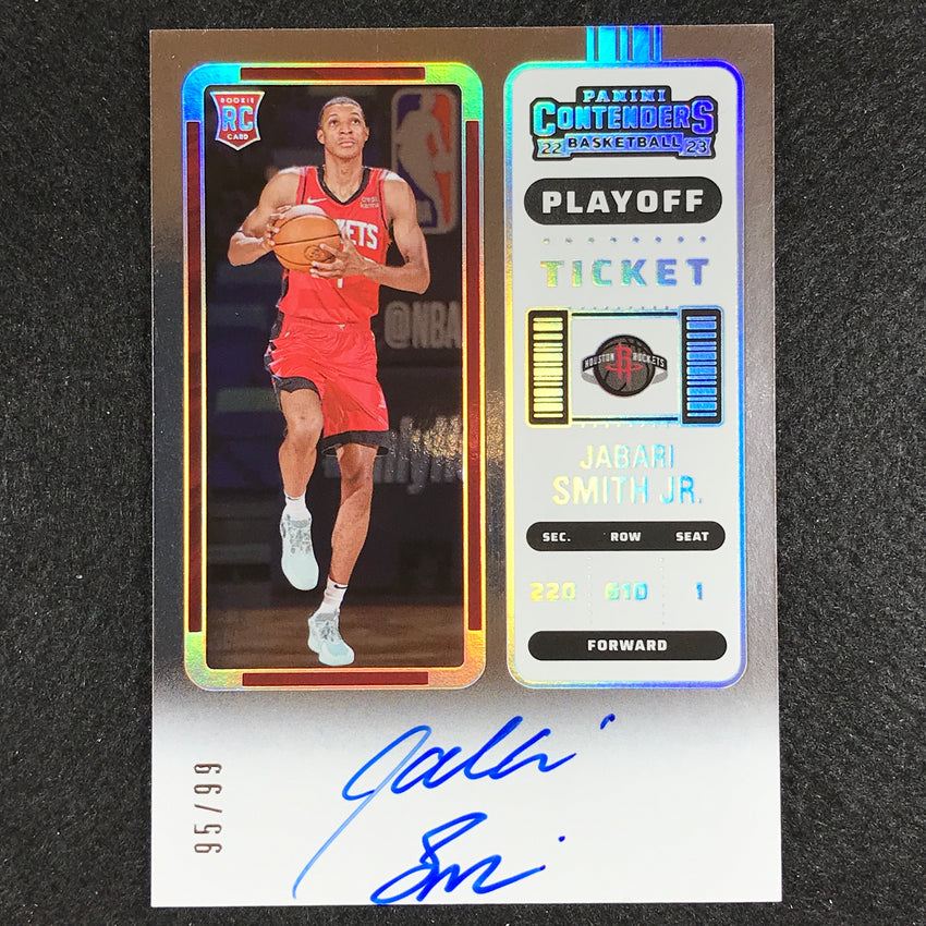 2022-23 Contenders Jabari Smith Jr. Rookie Ticket Auto Playoff 95/99