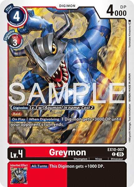 Greymon (EX10-007) - Common EX10 Sinister Order