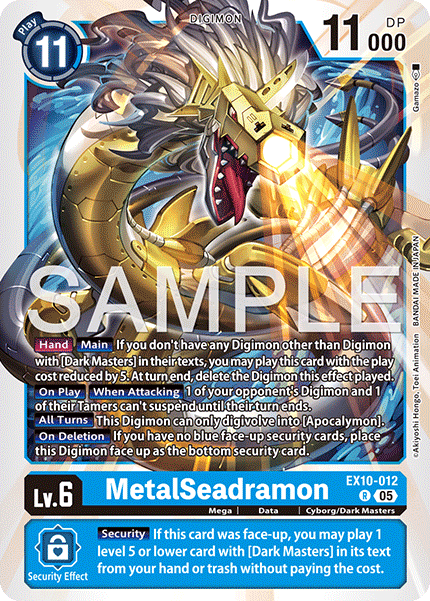 MetalSeadramon (EX10-012) - Rare EX10 Sinister Order