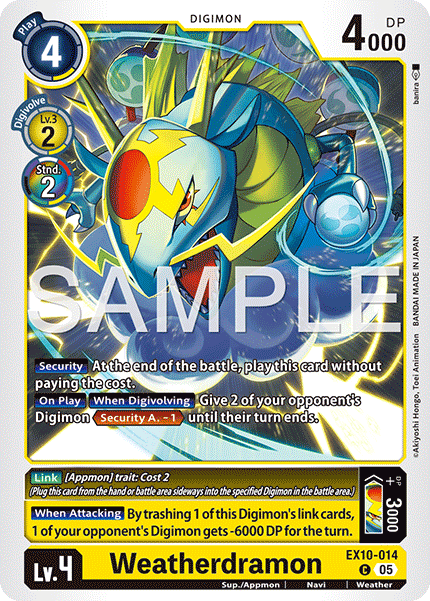 Weatherdramon (EX10-014) - Common EX10 Sinister Order