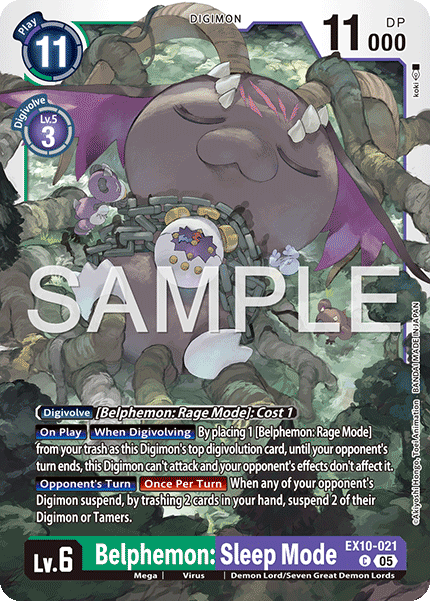 Belphemon: Sleep Mode (EX10-021) - Common EX10 Sinister Order